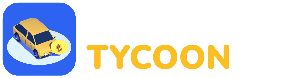 Oto Galeri Tycoon logosu, koyu zemin için
